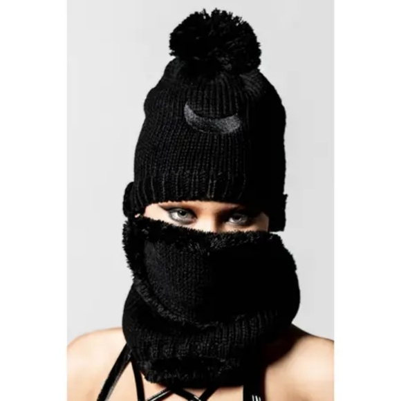 Killstar Accessories - Killstar Luminary Face Guard Beanie Set